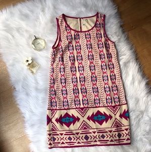 *LAST CHANCE* PINK OWL Geometric Patterned NWOT Mini Dress